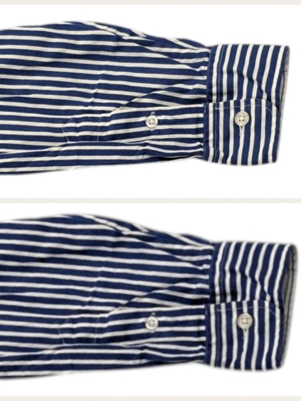 Ralph Lauren Crest Embroidered Striped Button Down Shirt Blue White Size 14 EUC - Picture 6 of 11